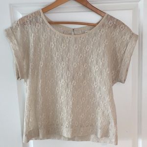 Boxy Lace Top - Madewell, Size Small